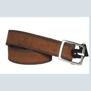 NEW Zara Brown Leather Suede Belt Made in Spain Men's Size Small or 30